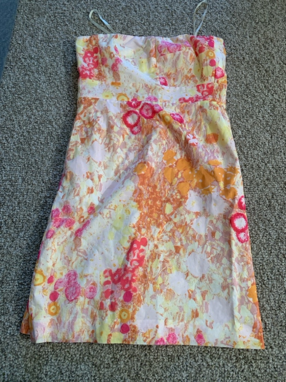 J.Crew Strapless Floral Dress Cotton Lined Size 8 NWT Spring Summer